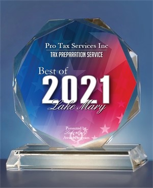 2021 Lake Mary Tax Prep Award