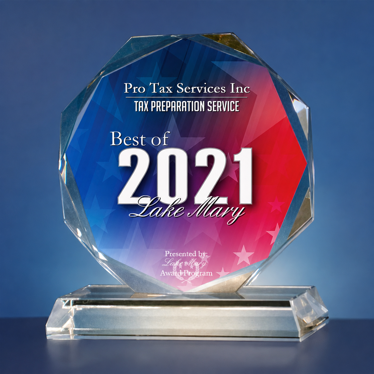 ProTax Services Best of 2021 Lake Mary Tax Preparation Service Award